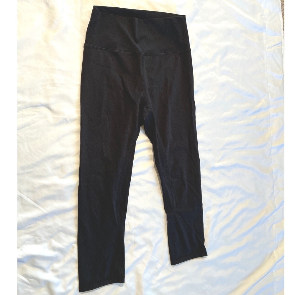 All in Motion Womens Black‎ High Waisted Cropped Leggings Athletic Pants Size S